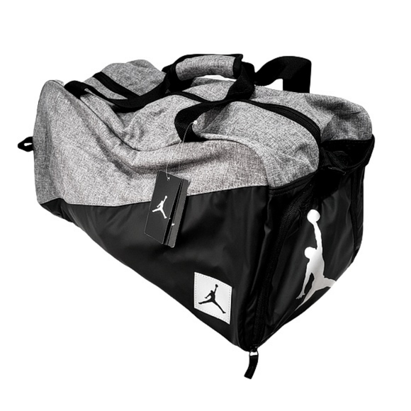 Nike Bags New Mens Air Jordan Jumpman Duffel Bag Black Gray Shoe